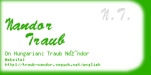 nandor traub business card